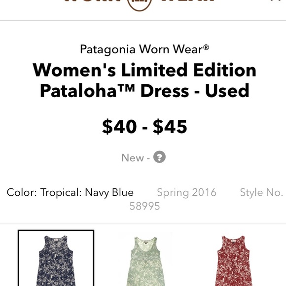 PATAGONIA I Pataloha Limited Edition Tropical Navy Floral Dress Organic Cotton 2 - Picture 11 of 11